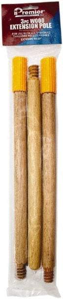 Premier Paint Roller - 3.5' Long Paint Roller Extension Pole - Wood - Exact Industrial Supply
