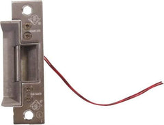 Adams Rite - 1.63" Long x 1" Wide, Satin Stainless Steel Finish, Electric Door Strike - 12 Volt, DC Power, Zinc Alloy - Exact Industrial Supply