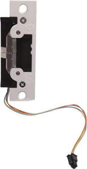 Adams Rite - 3.38" Long x 1" Wide, Clear Anodized Finish, Electric Door Strike - Field Selectable 12, 16, or 24 VAC/DC, VAC/VDC Power, Zinc Alloy - Exact Industrial Supply