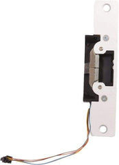 Adams Rite - 3.38" Long x 1" Wide, Clear Anodized Finish, Electric Door Strike - Field Selectable 12, 16, or 24 VAC/DC, VAC/VDC Power, Zinc Alloy - Exact Industrial Supply