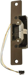 Adams Rite - 4.88" Long x 1-1/4" Wide, Dark Bronze Anodized Aluminum Finish, Electric Door Strike - 24 Volt, VDC Power, Zinc Alloy - Exact Industrial Supply