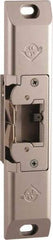 Adams Rite - 3.38" Long x 1" Wide, Clear Anodized Finish, Electric Door Strike - Field Selectable 12, 16, or 24 VAC/DC, AC/DC Power, Zinc Alloy - Exact Industrial Supply