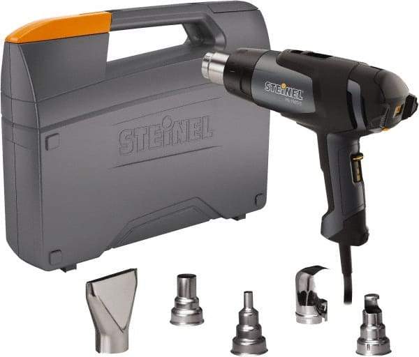 Steinel - 120 to 1,100°F Heat Setting, 4 to 13 CFM Air Flow, Heat Gun Kit - 120 Volts, 13.2 Amps, 1,500 Watts, 6' Cord Length - Exact Industrial Supply