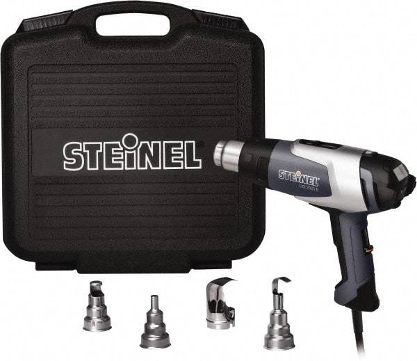 Steinel - 120 to 1,200°F Heat Setting, 4 to 13 CFM Air Flow, Heat Gun Kit - 120 Volts, 13.5 Amps, 1,600 Watts, 6' Cord Length - Exact Industrial Supply