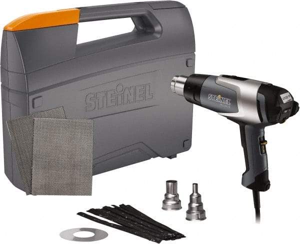 Steinel - 120 to 1,200°F Heat Setting, 4 to 13 CFM Air Flow, Heat Gun Kit - 120 Volts, 13.5 Amps, 1,600 Watts, 6' Cord Length - Exact Industrial Supply