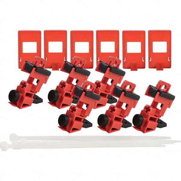 Brady - Pack of 6 Single-Pole Circuit Breaker Lockouts - Exact Industrial Supply