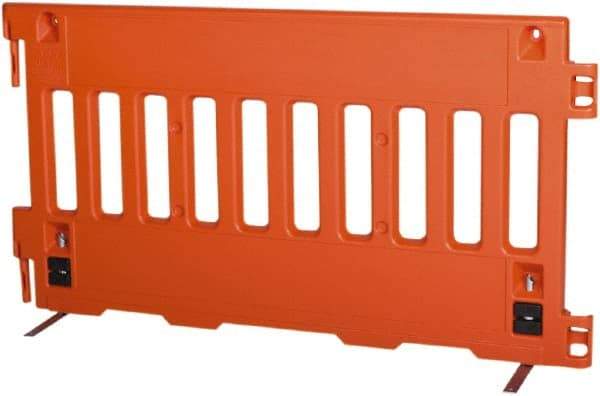 VizCon - 38" High x 6' Max Width Barrier - Polyethylene, Orange - Exact Industrial Supply