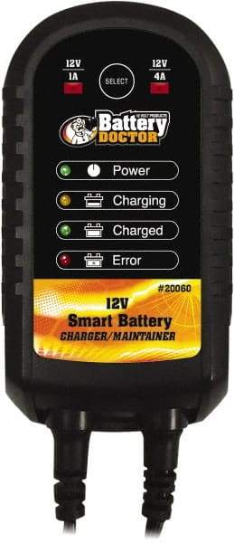 Battery Doctor - 12 Volt Automatic Charger/Maintainer - 1 Amps/4 Amps - Exact Industrial Supply