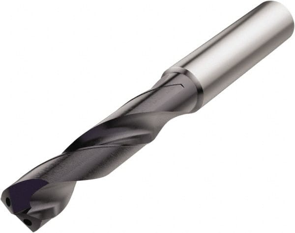 Screw Machine Length Drill Bit: 0.7874″ Dia, 140 °, Solid Carbide TiAlN Finish, Right Hand Cut, Spiral Flute, Straight-Cylindrical Shank, Series SD203A