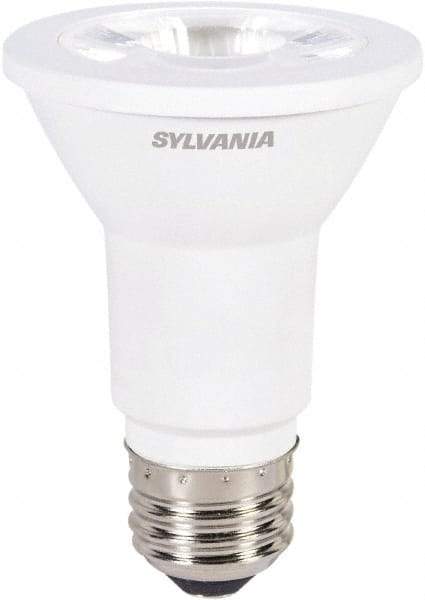 SYLVANIA - 6 Watt LED Flood/Spot Medium Screw Lamp - 3,000°K Color Temp, 425 Lumens, Shatter Resistant, PAR20, 25,000 hr Avg Life - Exact Industrial Supply