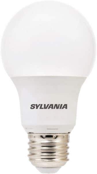 SYLVANIA - 6 Watt LED Residential/Office Medium Screw Lamp - 2,700°K Color Temp, 450 Lumens, Shatter Resistant, A19, 11,000 hr Avg Life - Exact Industrial Supply