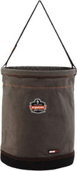 Ergodyne - 1 Pocket Gray Canvas Tool Bucket - 16" Wide x 16" Deep x 20" High - Exact Industrial Supply