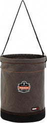 Ergodyne - 1 Pocket Gray Canvas Tool Bucket - 12-1/2" Wide x 12-1/2" Deep x 17" High - Exact Industrial Supply