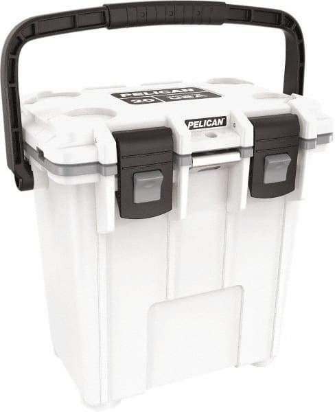 Pelican Products, Inc. - 20 Qt Cooler - Polypropylene, White/Gray - Exact Industrial Supply