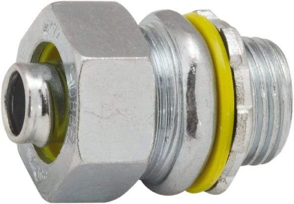 Hubbell-Raco - 3/8" Trade, Steel & Malleable Iron Straight Liquidtight Conduit Connector - Exact Industrial Supply