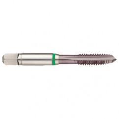 41836 2B 3-Flute Cobalt Green Ring Spiral Point Plug Tap-TiCN - Exact Industrial Supply