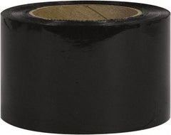 Made in USA - 3" x 1,000' 80 Gauge Black Bunding Stretch Film - Exact Industrial Supply