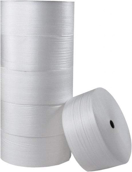 Made in USA - 1,250' Long x 18" Wide x 1/16" Thick, Foam Roll - White - Exact Industrial Supply