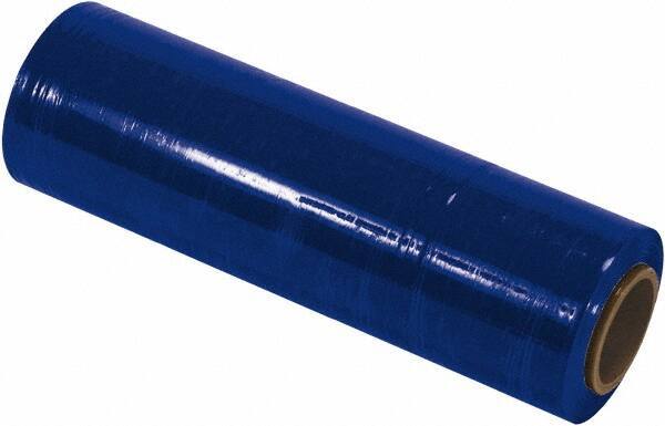 Made in USA - 18" x 1,500' 80 Gauge Blue Cast Hand Stretch Film - Exact Industrial Supply