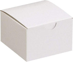 Made in USA - 3" Wide x 3" Long x 2" High Rectangle Chipboard Box - 1 Wall, White - Exact Industrial Supply
