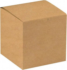 Made in USA - 6" Wide x 6" Long x 6" High Square Chipboard Box - 1 Wall, Kraft (Color) - Exact Industrial Supply