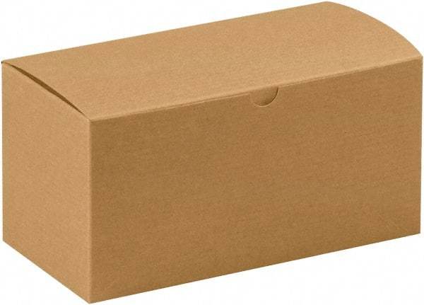 Made in USA - 4-1/2" Wide x 9" Long x 4-1/2" High Rectangle Chipboard Box - 1 Wall, Kraft (Color) - Exact Industrial Supply