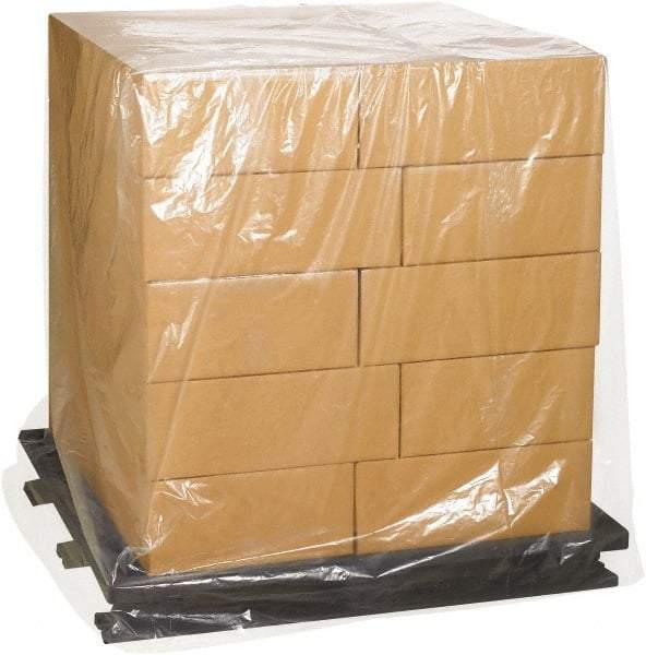 Made in USA - 27" Long x 36" Wide x 65" High Pallet Cover - Clear, Case, 100 Piece - Exact Industrial Supply