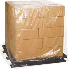Made in USA - 40" Long x 48" Wide x 100" High Pallet Cover - Clear, Case, 100 Piece - Exact Industrial Supply