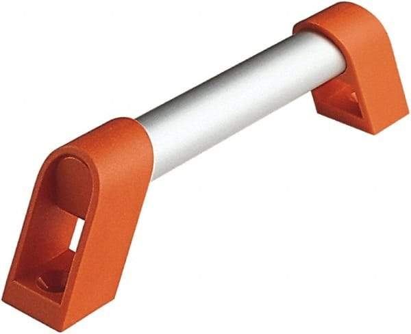 Electro Hardware - 27.56" Between Centers 1/4" Hole, Plastic/Aluminum Tubular Pull Handle - 1.02" Handle Width, 2.09" Handle Height, 28.49" OAL, 0.79" Handle Diam, Plastic Finish - Exact Industrial Supply