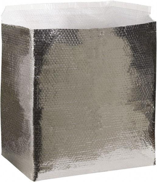 Made in USA - 18" Long x 12" Wide x 12" High x 3/16" Thick Box Liner - Silver, Case - Exact Industrial Supply