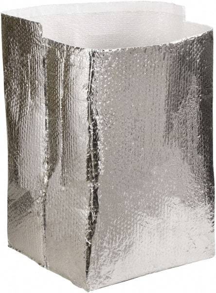 Made in USA - 18" Long x 18" Wide x 18" High x 3/16" Thick Box Liner - Silver, Case - Exact Industrial Supply