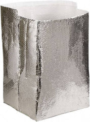 Made in USA - 16" Long x 16" Wide x 16" High x 3/16" Thick Box Liner - Silver, Case - Exact Industrial Supply