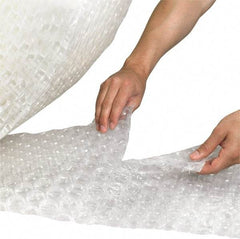Made in USA - 250' Long x 48" Wide x 1/2" Thick, Bubble Roll - Clear, Perforated Every 12" - Exact Industrial Supply