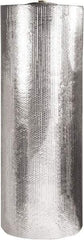 Made in USA - 125' Long x 60" Wide x 3/16" Thick, Bubble Roll - Silver - Exact Industrial Supply