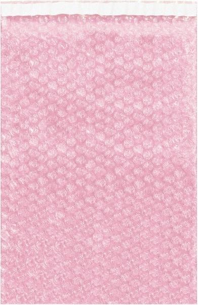 Value Collection - 17-1/2" Long x 8" Wide, Adhesive Flap Antistatic Bubble Pouch - Pink, Standard Grade - Exact Industrial Supply