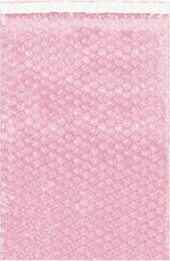 Value Collection - 24" Long x 24" Wide, Adhesive Flap Antistatic Bubble Pouch - Pink, Standard Grade - Exact Industrial Supply
