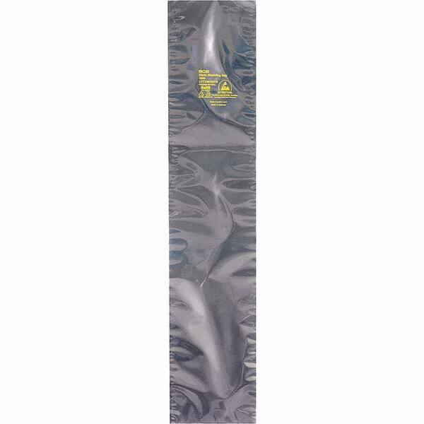 Made in USA - 24" Long x 8" Wide, 3.1 mil Thick, Open Top Static Shield Bag - Transparent, Metal-In, Standard Grade - Exact Industrial Supply