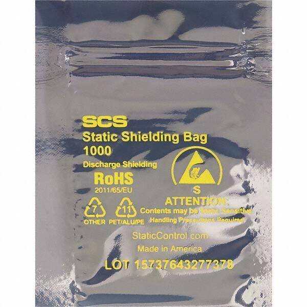 Made in USA - 18" Long x 16" Wide, 3.1 mil Thick, Self Seal Static Shield Bag - Transparent, Metal-In, Standard Grade - Exact Industrial Supply