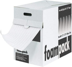 Made in USA - 175' Long x 12" Wide x 1/8" Thick, Polyethylene Foam - White - Exact Industrial Supply