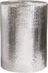 Made in USA - 125' Long x 24" Wide x 3/16" Thick, Bubble Roll - Silver - Exact Industrial Supply