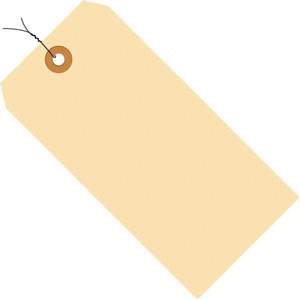 Made in USA - 5-3/4" High x 2-7/8" Long, Safety & Facility Blank Tag - Manila Cardstock - Exact Industrial Supply