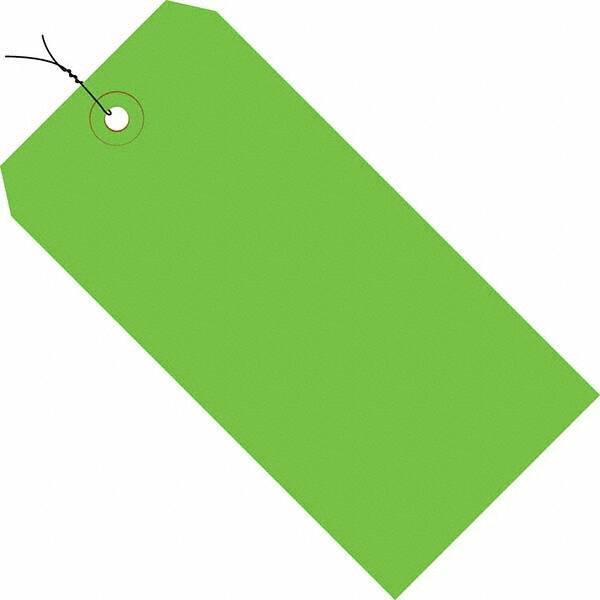 Made in USA - 6-1/4" High x 3-1/8" Long, Safety & Facility Blank Tag - Green Cardstock - Exact Industrial Supply