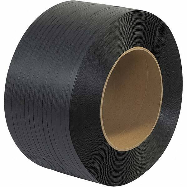 Made in USA - 6,600' Long x 1/2" Wide, Coil Case Polypropylene Strapping - 500 Lb Capacity, 0.026" Thick - Exact Industrial Supply