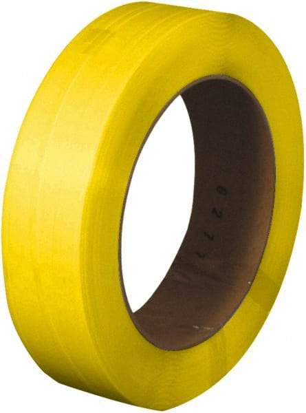 Made in USA - 7,200' Long x 1/2" Wide, Coil Case Polypropylene Strapping - 600 Lb Capacity, 0.026" Thick - Exact Industrial Supply