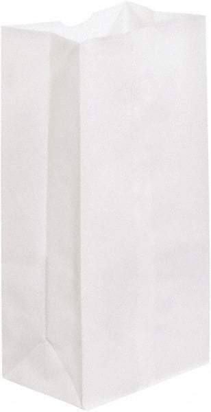 Made in USA - Kraft Grocery Bag - 7-1/16 x 4-1/2 x 13-3/4, White - Exact Industrial Supply