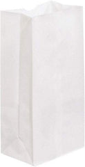 Made in USA - Kraft Grocery Bag - 7-1/16 x 4-1/2 x 13-3/4, White - Exact Industrial Supply
