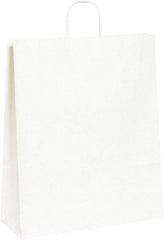 Made in USA - Kraft Grocery Bag - 16 x 6 x 19-1/4, White - Exact Industrial Supply