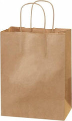 Made in USA - Kraft Grocery Bag - 8 x 4-1/2 x 10-1/4, Kraft - Exact Industrial Supply