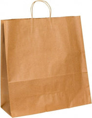 Made in USA - Kraft Grocery Bag - 18 x 7 x 18-3/4, Kraft - Exact Industrial Supply