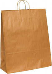 Made in USA - Kraft Grocery Bag - 16 x 6 x 19-1/4, Kraft - Exact Industrial Supply